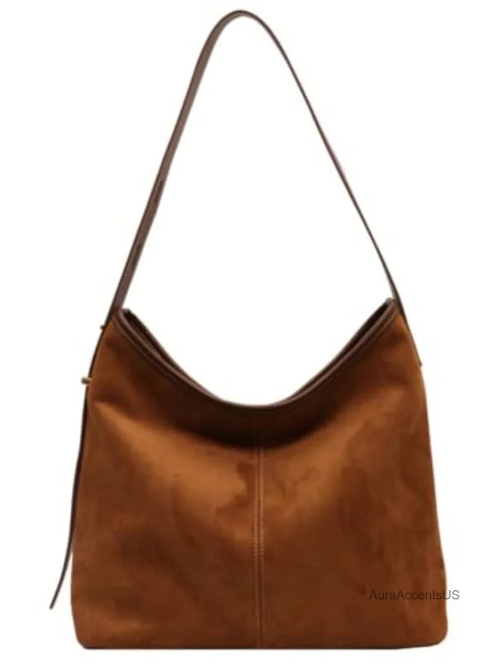 Suede Slouchy Hobo Tote Bag for Women, PU Leather Crossbody Shoulder Bag